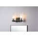 Navarre 2 Light 14 inch Black+Grey Bath Light Wall Light